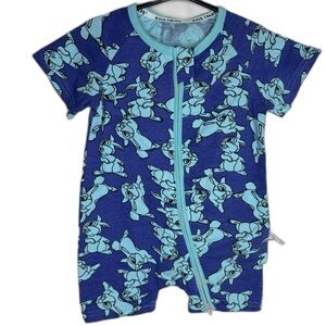 Kids Tales Thumper Shorts Onesie Pajamas Size 80 (12-18 months) Blue Bunny Print